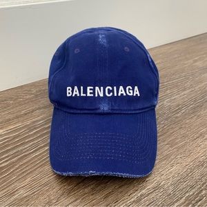 BALENCIAGA Distressed Logo Cap - 💯 AUTHENTIC